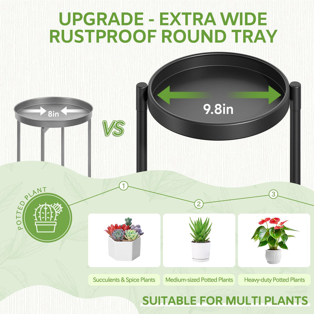 iDavosic.ly 7 Tier Plant Stand with large pots displayed