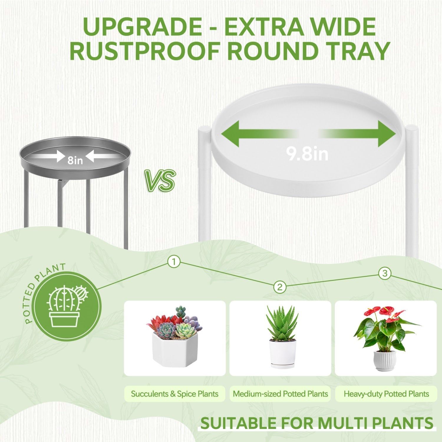 iDavosic.ly 7 Tier Plant Stand with potted plants on each tier