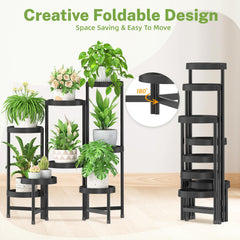 iDavosic.ly 8 Tier Folding Plant Stand black side view