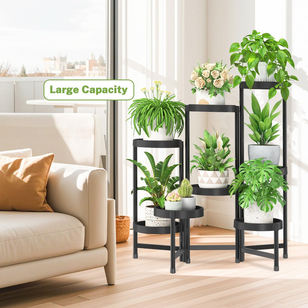 iDavosic.ly 8 Tier Folding Plant Stand folded for storage