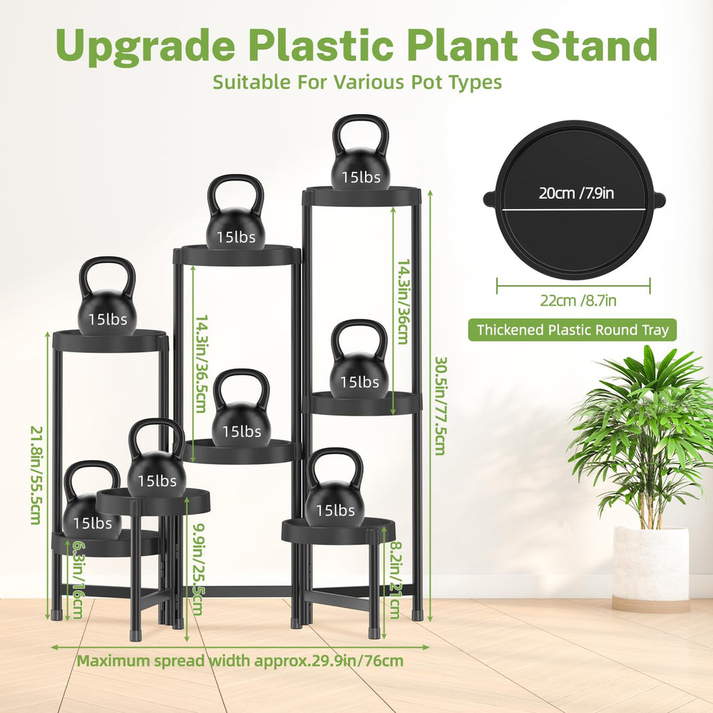 iDavosic.ly 8 Tier Folding Plant Stand in garden setting