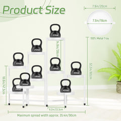 iDavosic.ly 9 Tier Metal Plant Stand with potted plants
