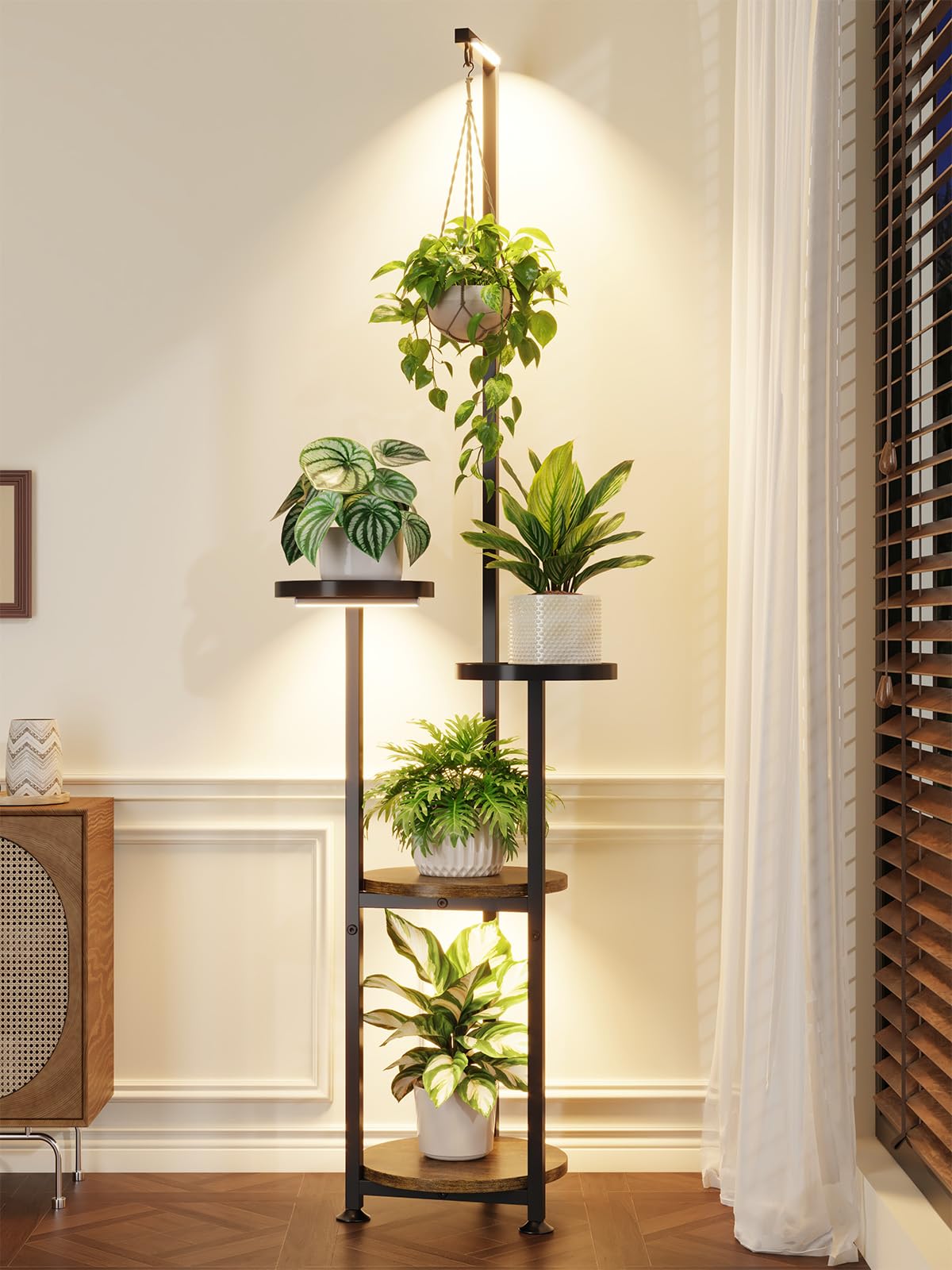 iDavosic.ly Hanging Plant Stand with 4 tiers front view