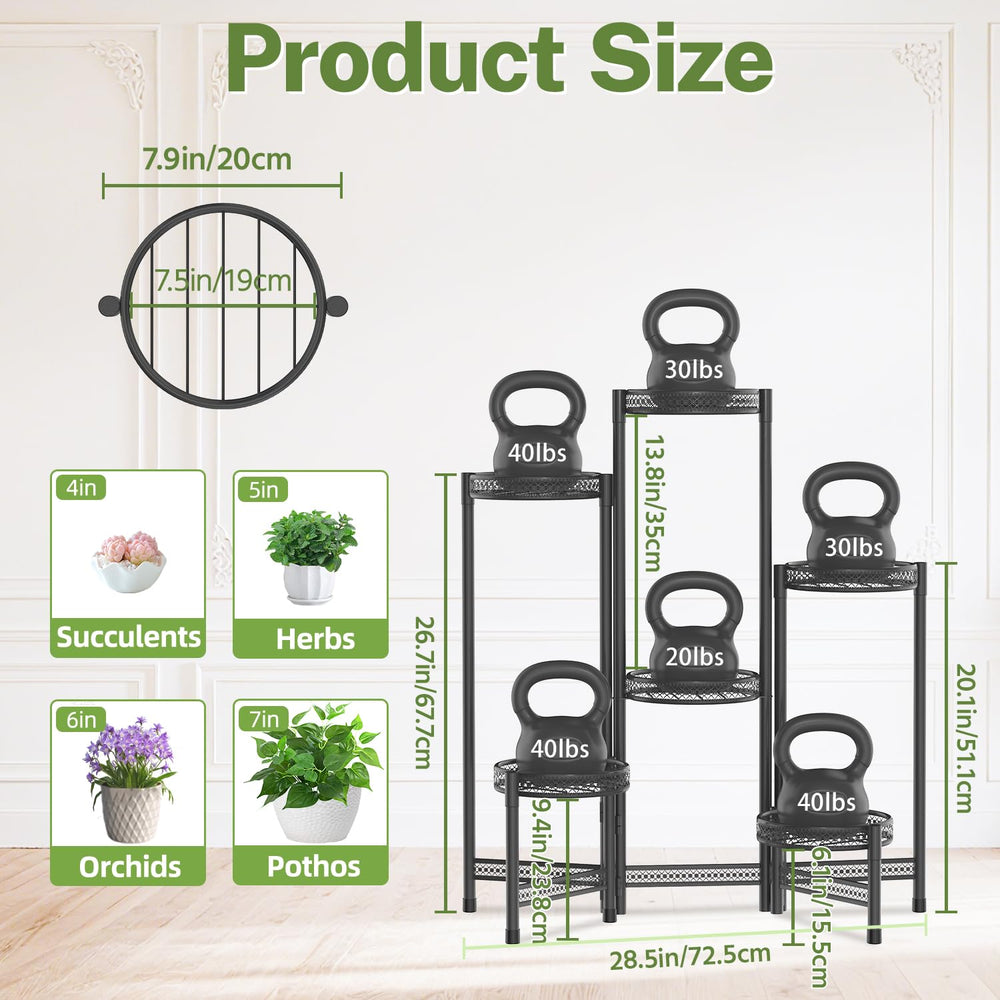 iDavosic.ly iron plant stand in outdoor setting