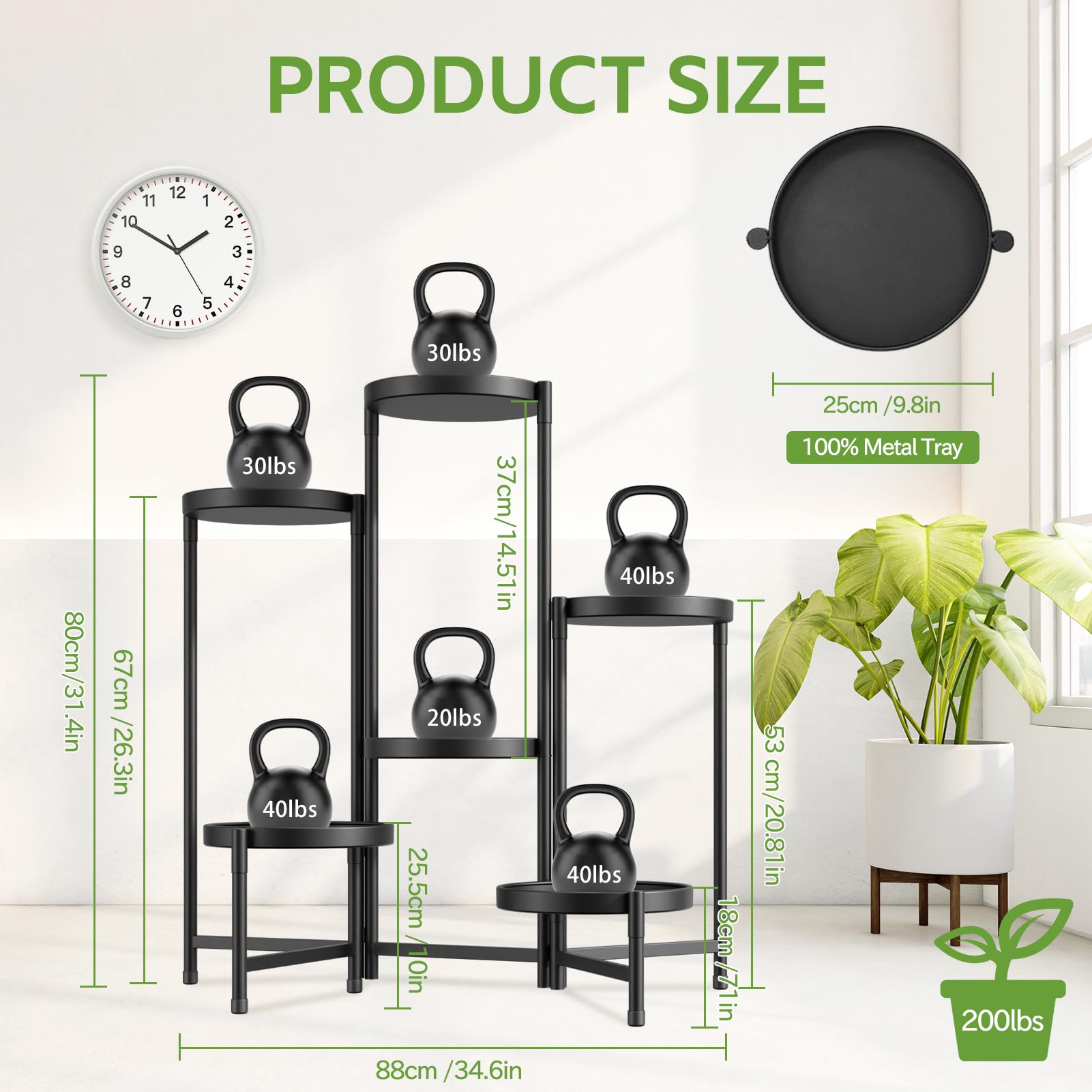 iDavosic.ly plant stand assembled and set up outdoors