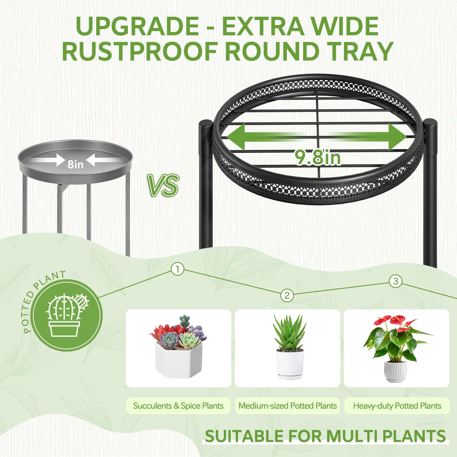 iDavosic.ly Plant Stand assembled in garden with plants