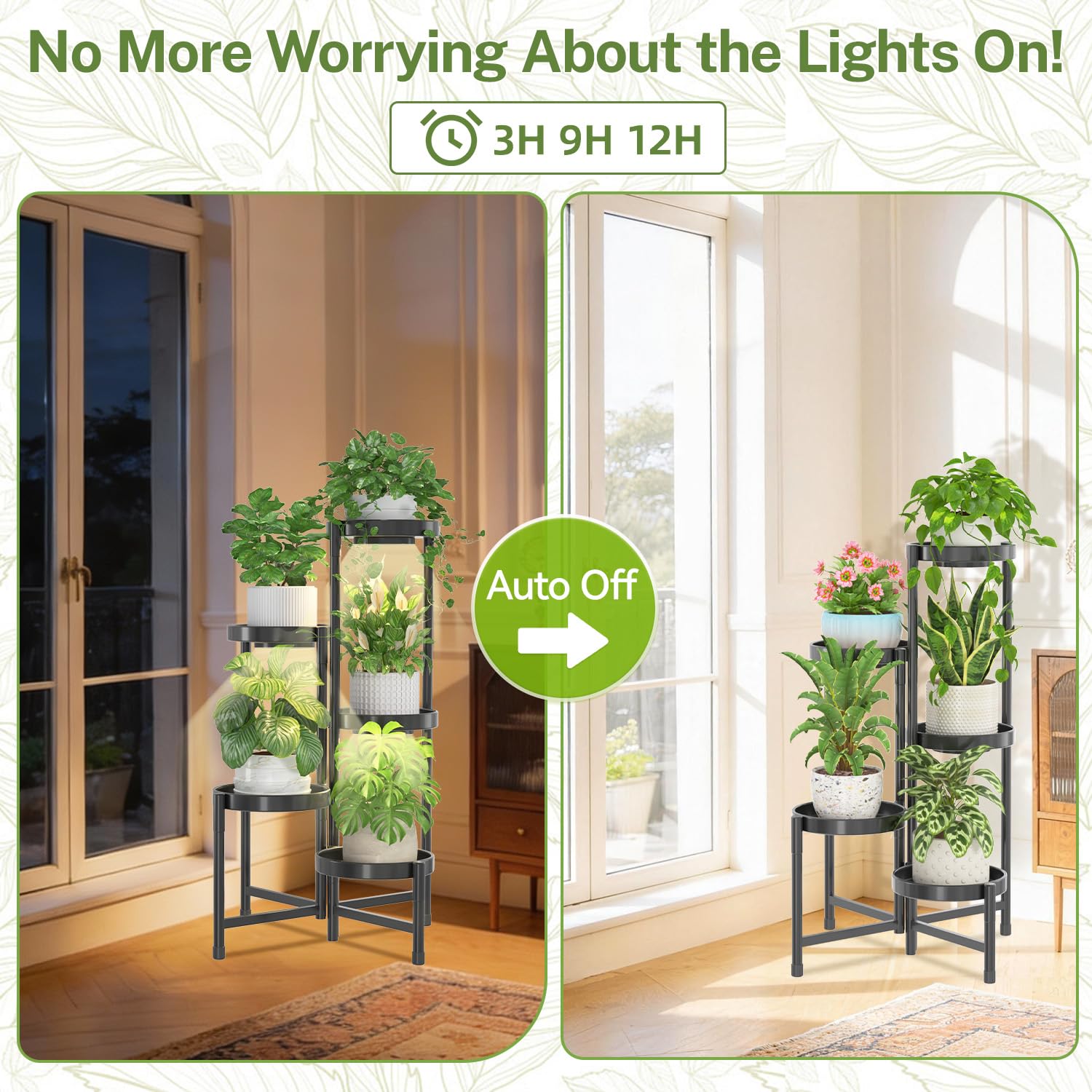iDavosic.ly Plant Stand assembled with 7.9-inch trays