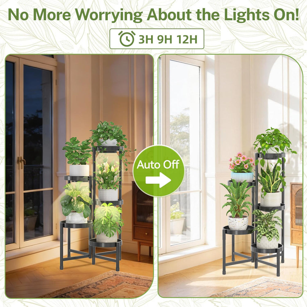 iDavosic.ly Plant Stand assembled with 7.9-inch trays