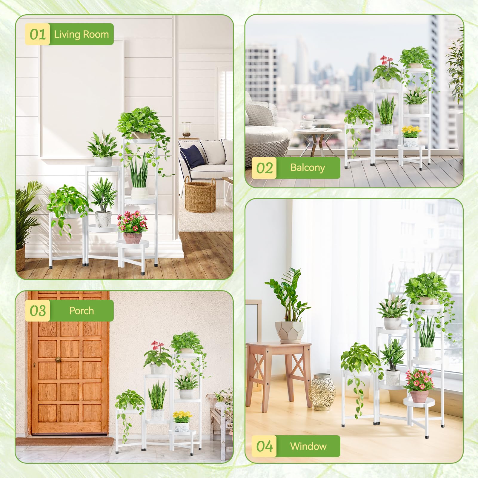 iDavosic.ly Plant Stand close-up of tray with raised edges
