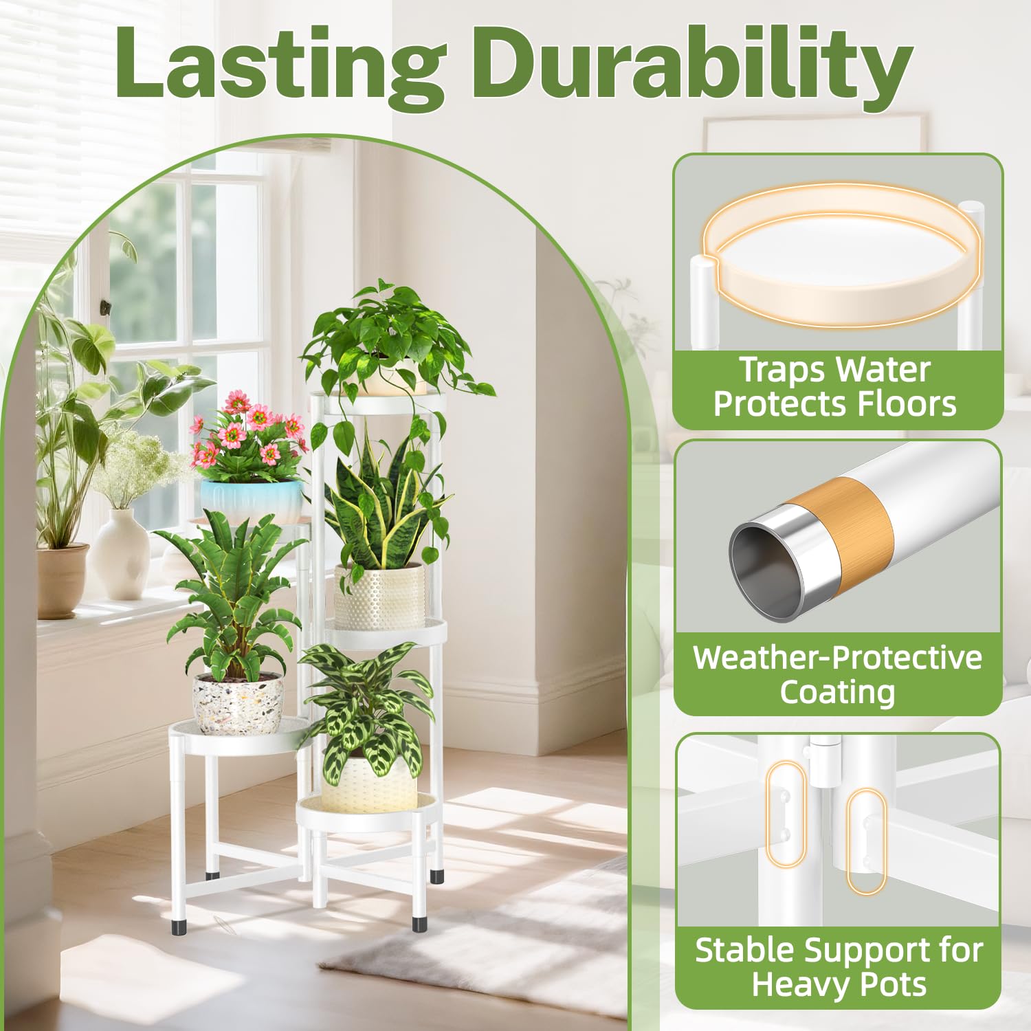 iDavosic.ly Plant Stand in outdoor setting on patio
