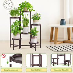 iDavosic.ly Plant Stand in outdoor setting with potted plants