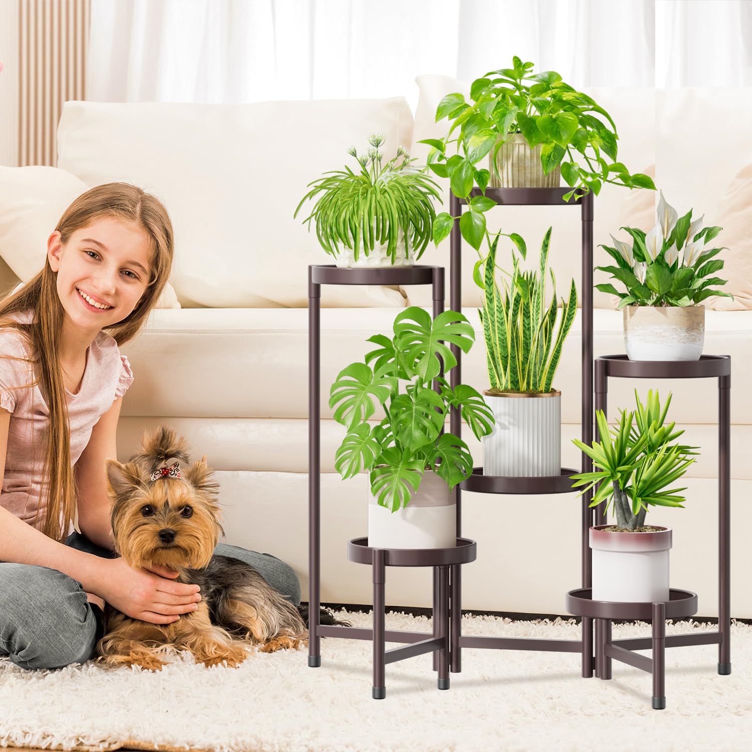 iDavosic.ly Plant Stand side view showing six tiers