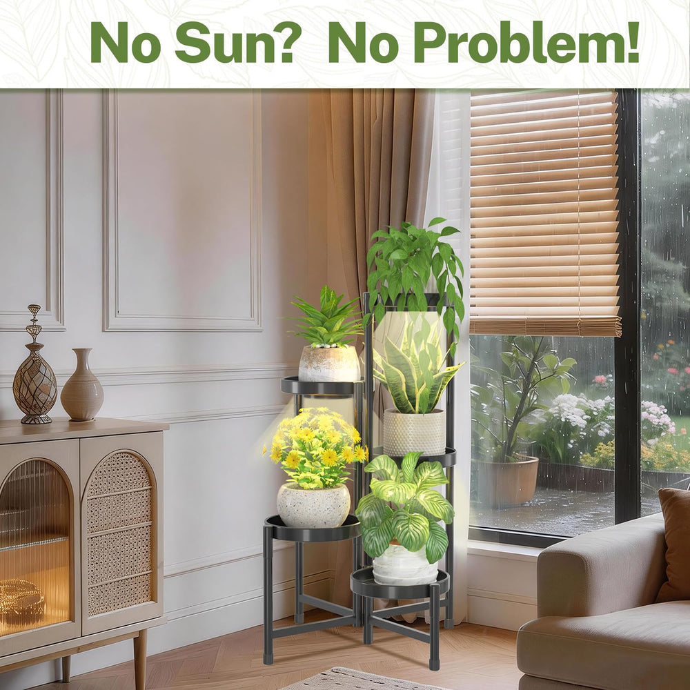 iDavosic.ly Plant Stand with close-up of grow lights