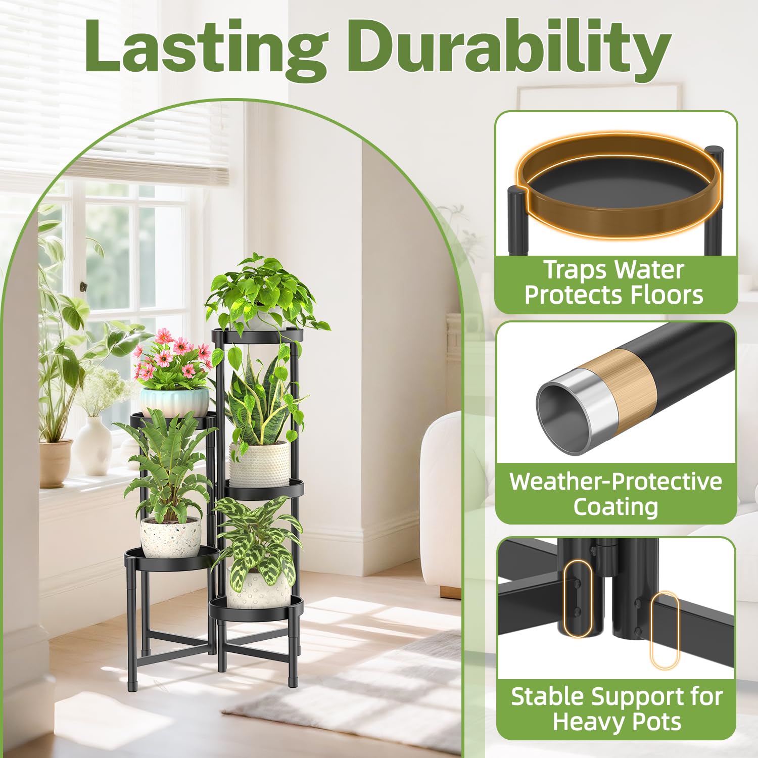 iDavosic.ly Plant Stand with multiple plants displayed