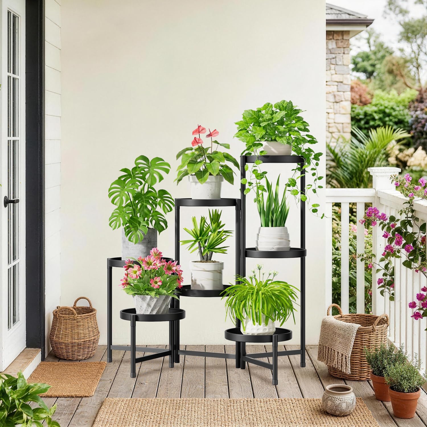 iDavosic.ly plant stand with various indoor plants