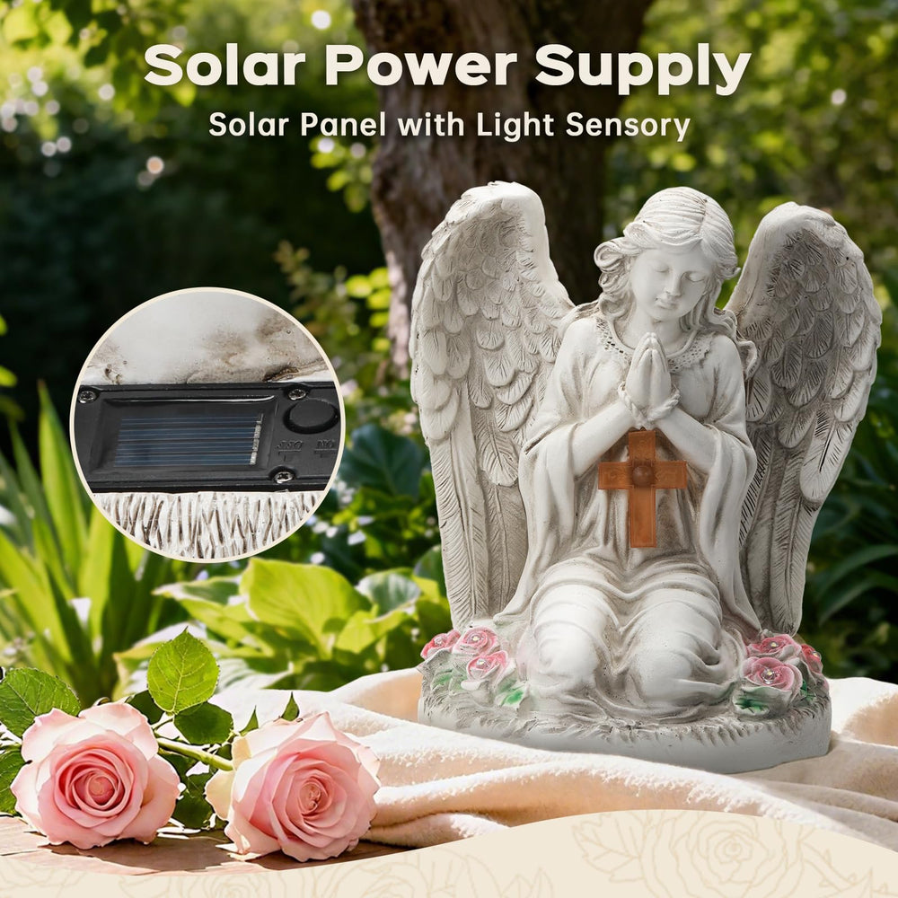 IDEA SHOW Solar Angel Statue night lighting