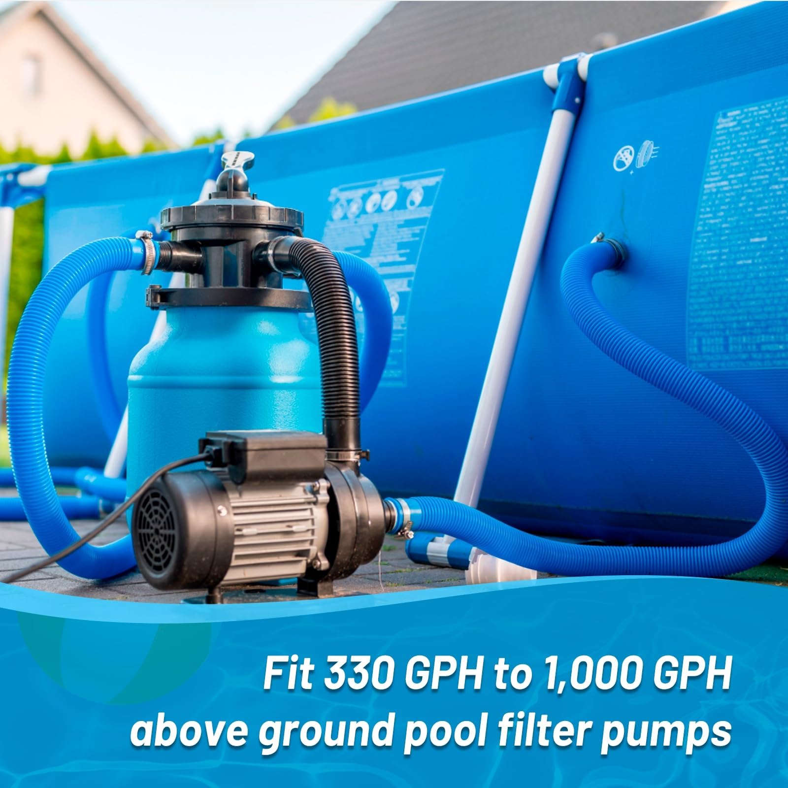 IDEASURE Pool Hose in use with Intex filter pump