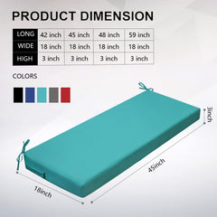 idee-home cushion with attached ties on outdoor bench