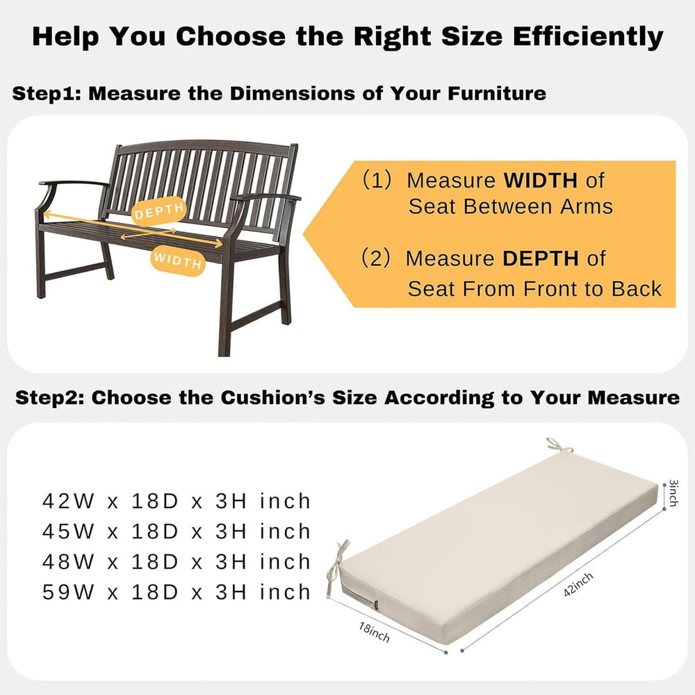 idee-home Outdoor Bench Cushion back view