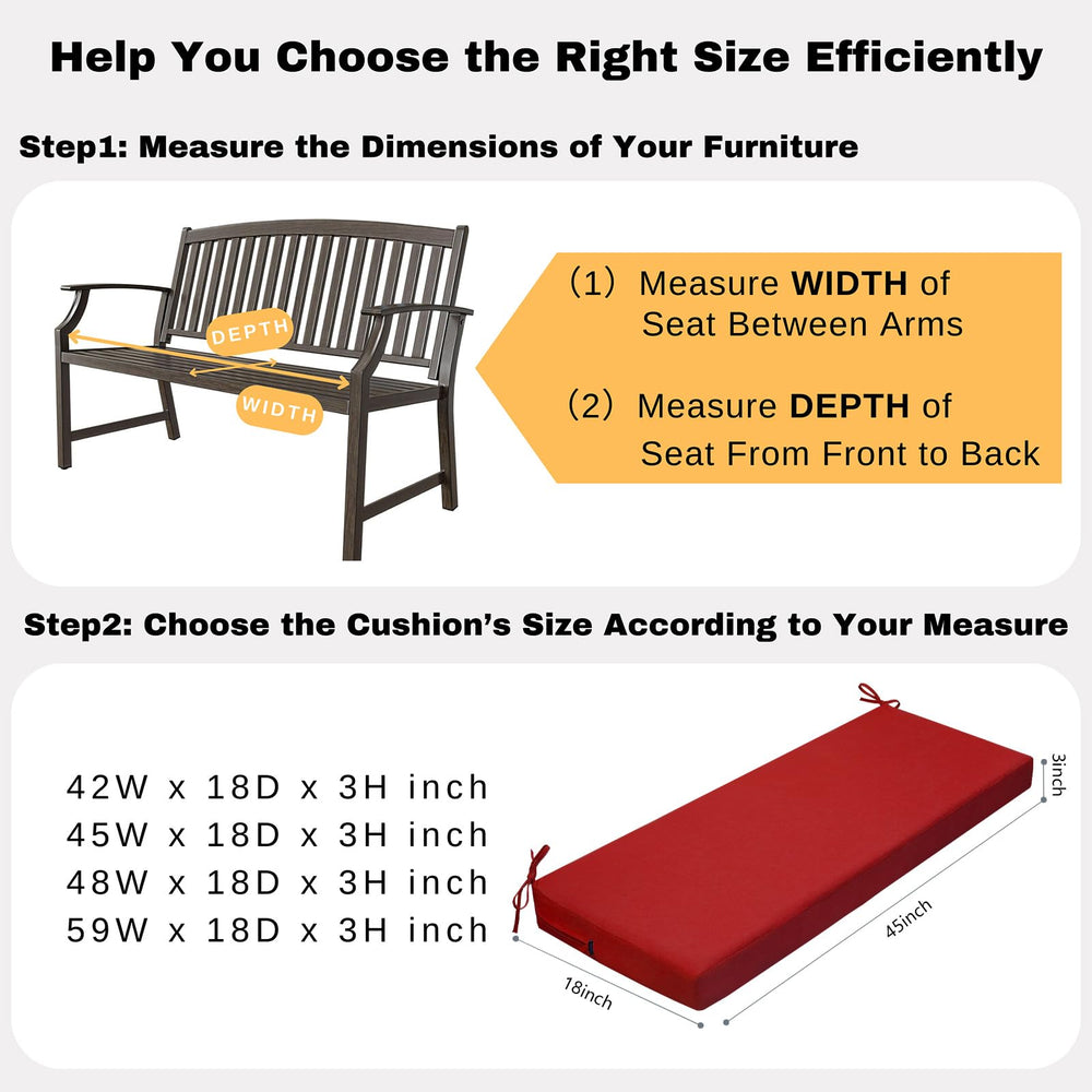 idee-home Outdoor Bench Cushion close-up of fabric