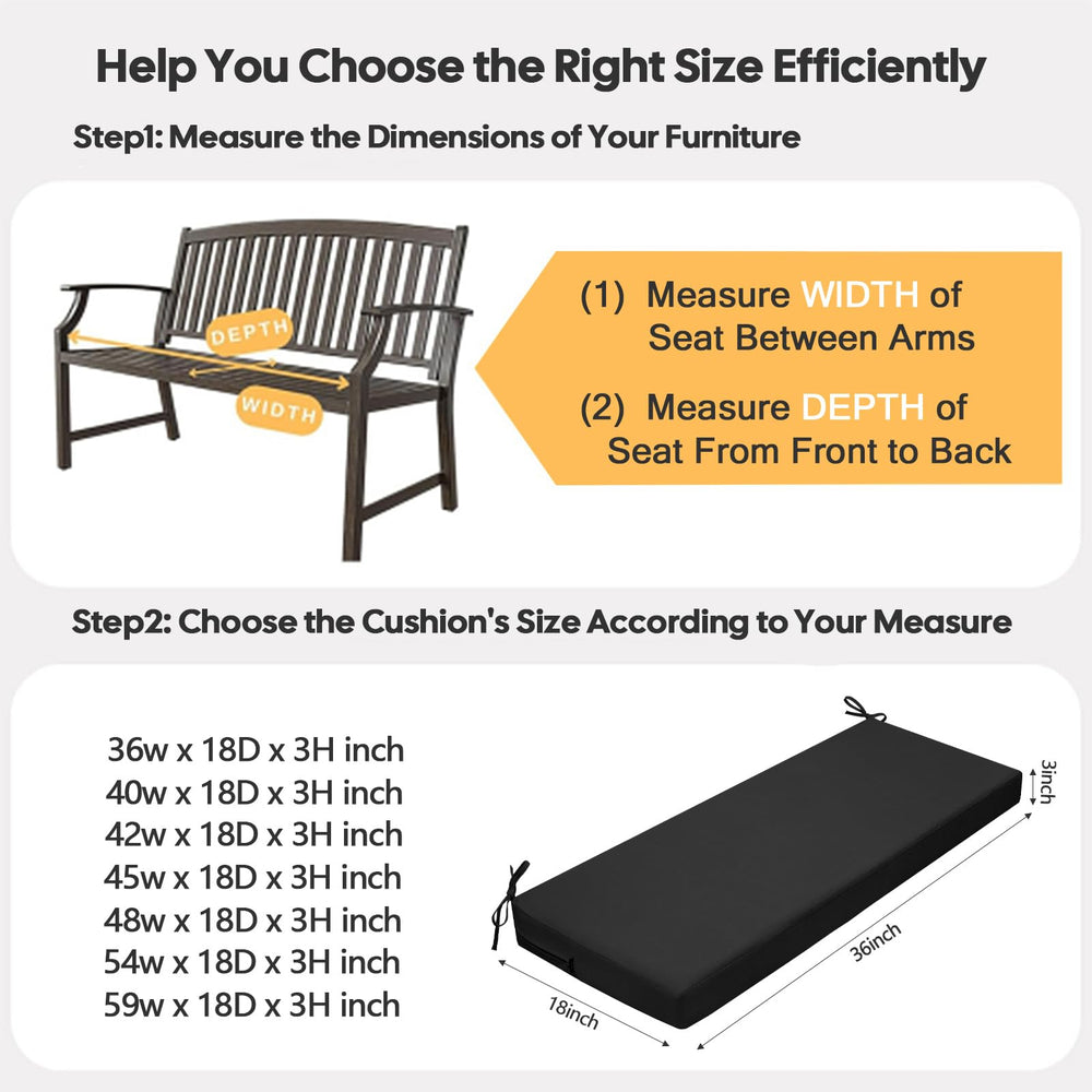 idee-home Outdoor Bench Cushion close-up of material