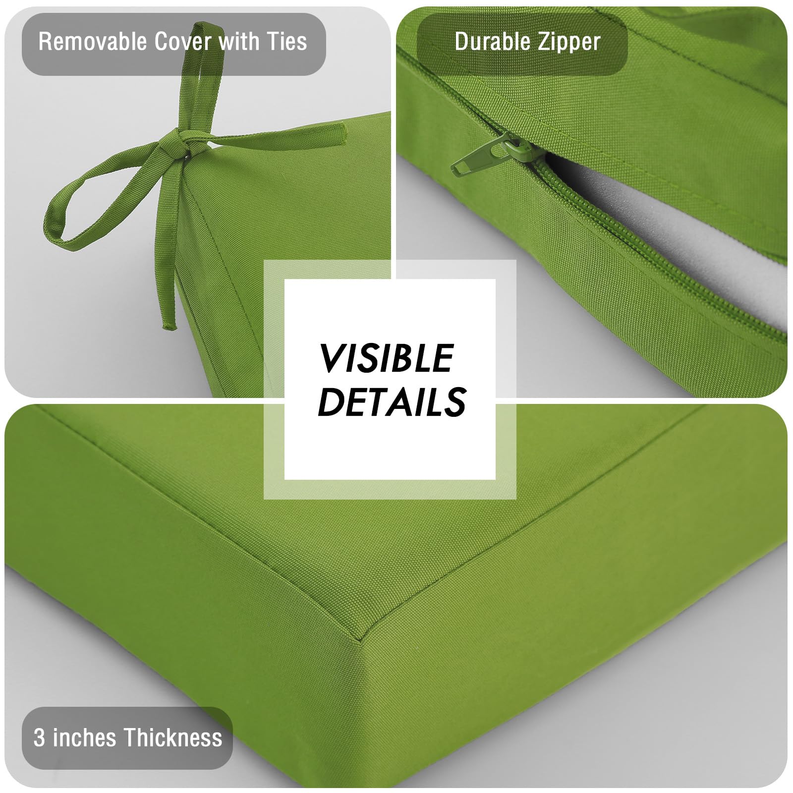 idee-home outdoor bench cushion green leaf on garden bench