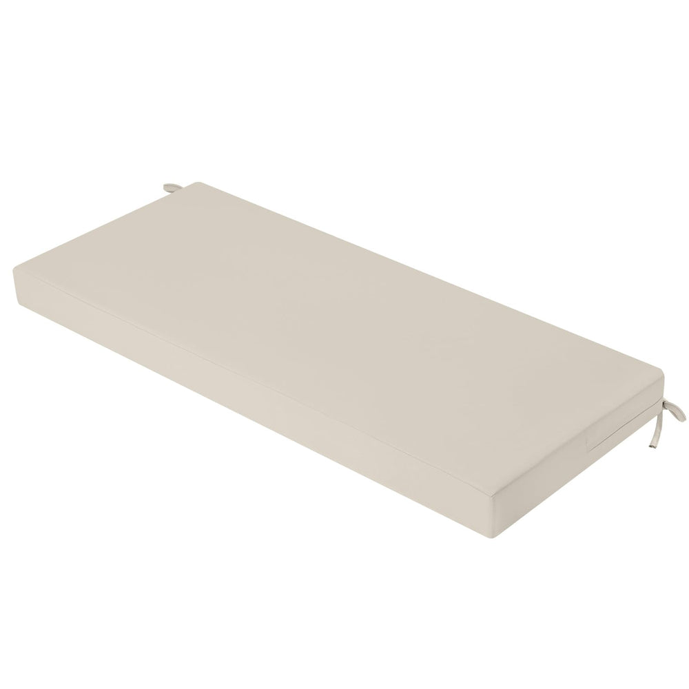 idee-home Outdoor Bench Cushion in light ivory, front view