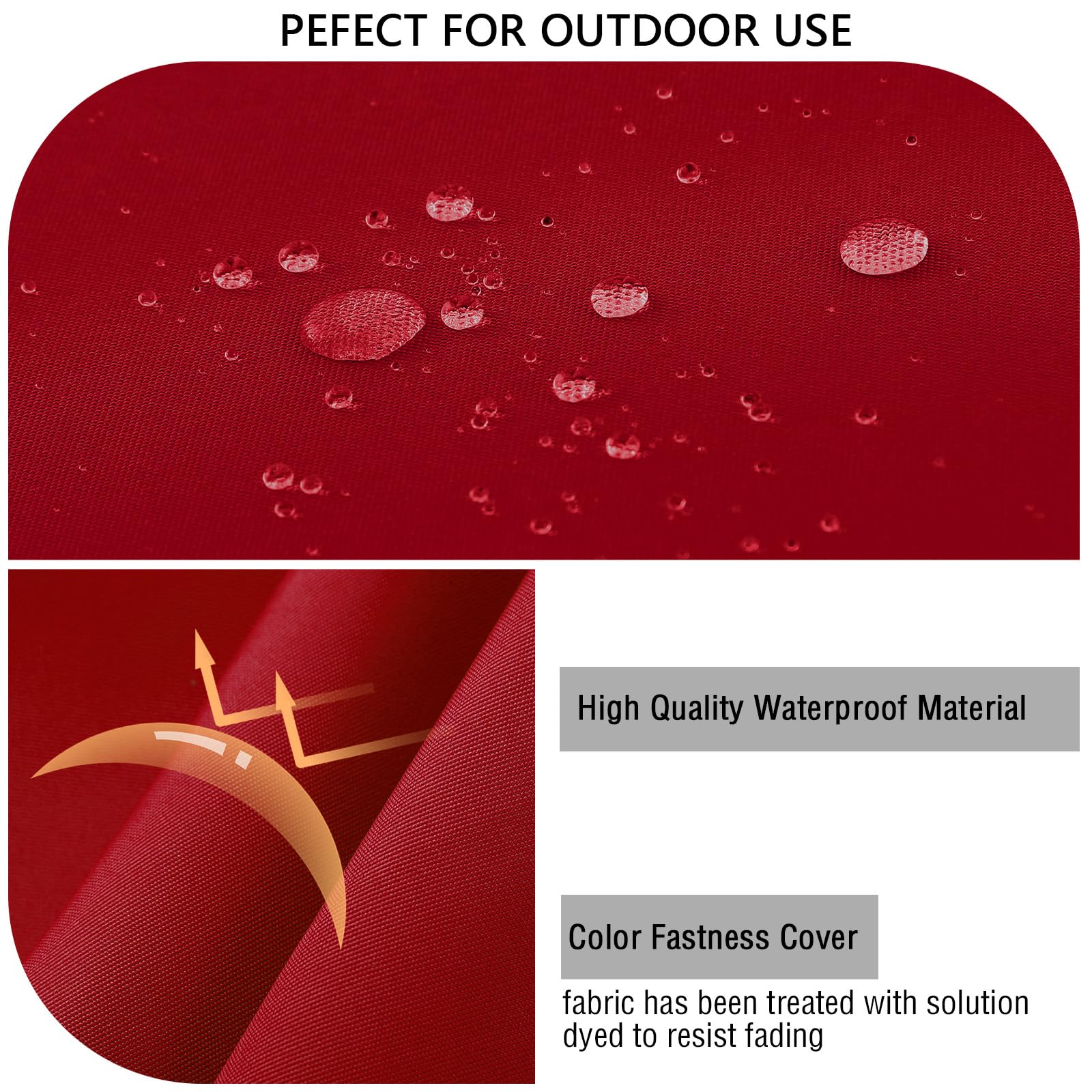 idee-home Outdoor Bench Cushion Waterproof close-up of ties