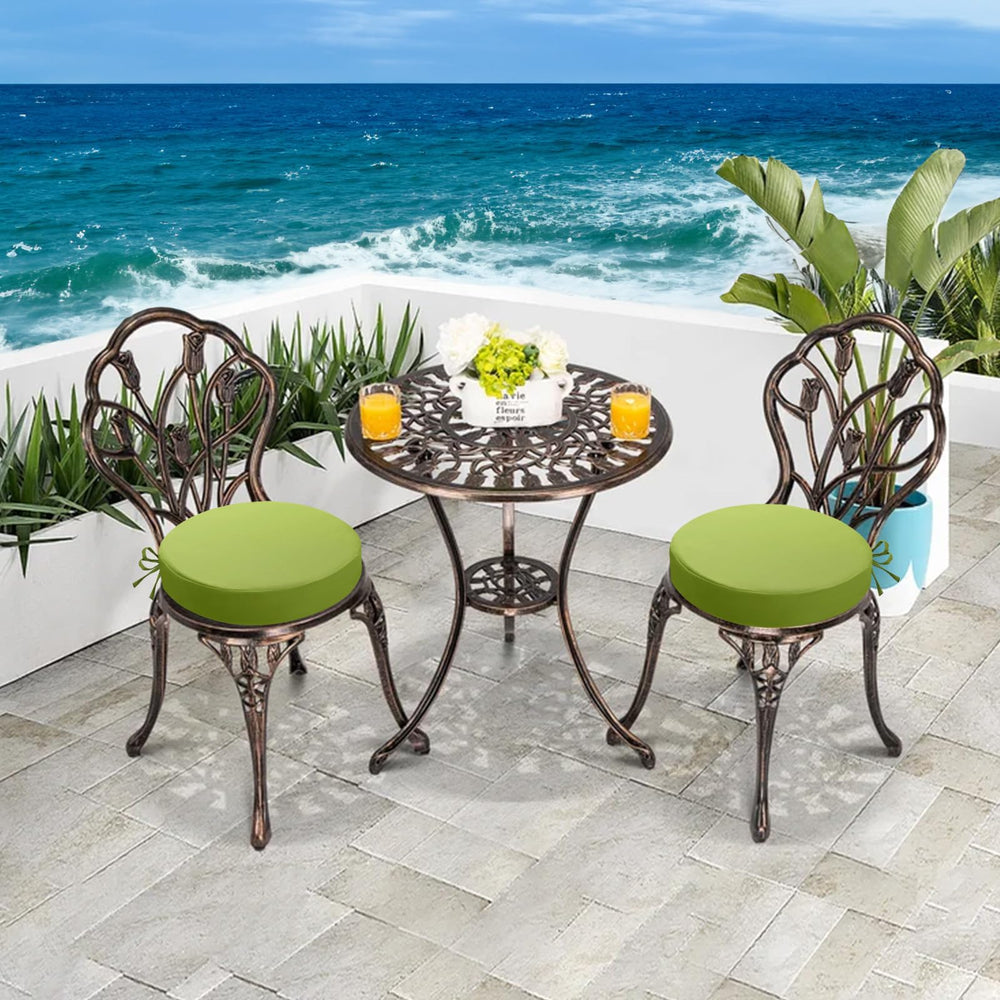 idee-home Outdoor Bistro Chair Cushions in a vacuum-sealed package