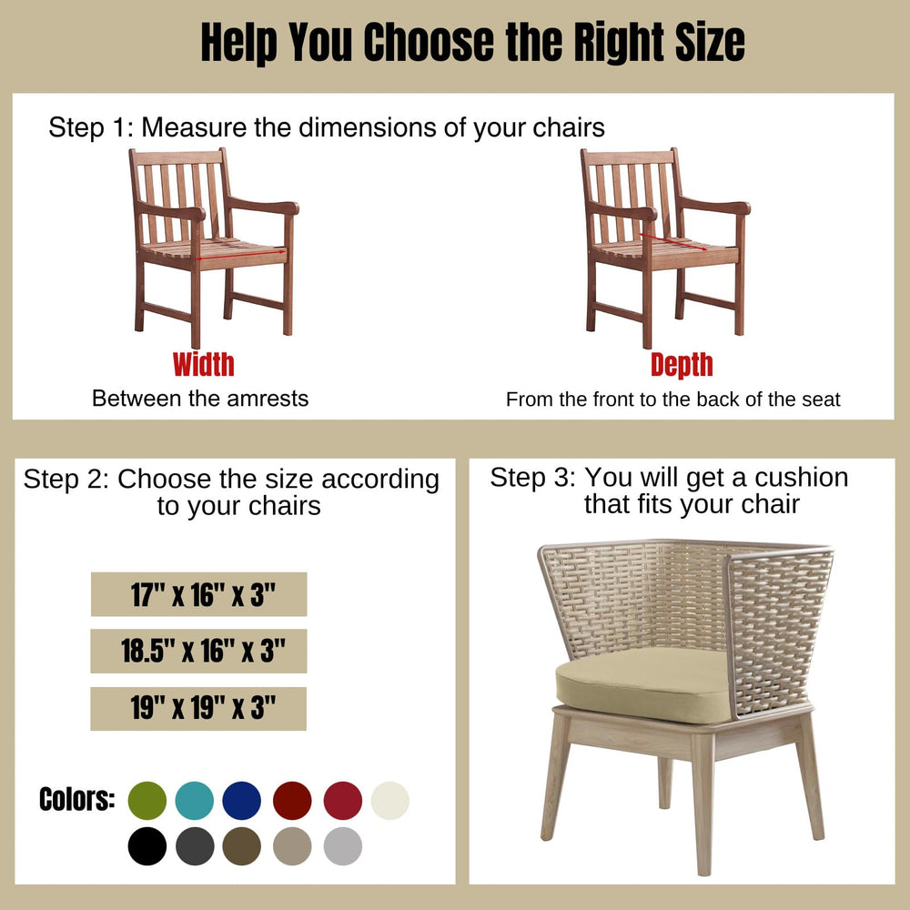idee-home Outdoor Chair Cushion on a patio chair