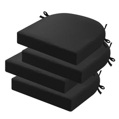 idee-home outdoor chair cushion set front view black