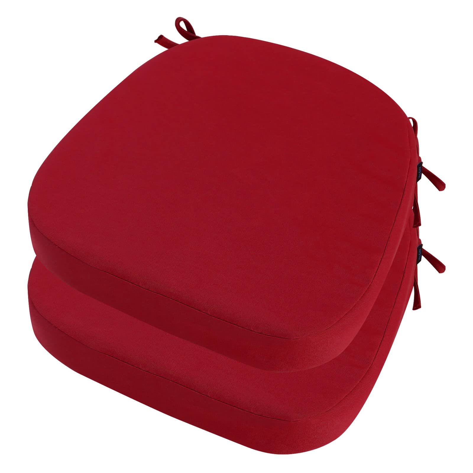 idee-home Outdoor Chair Cushion Set of 2, Red front view