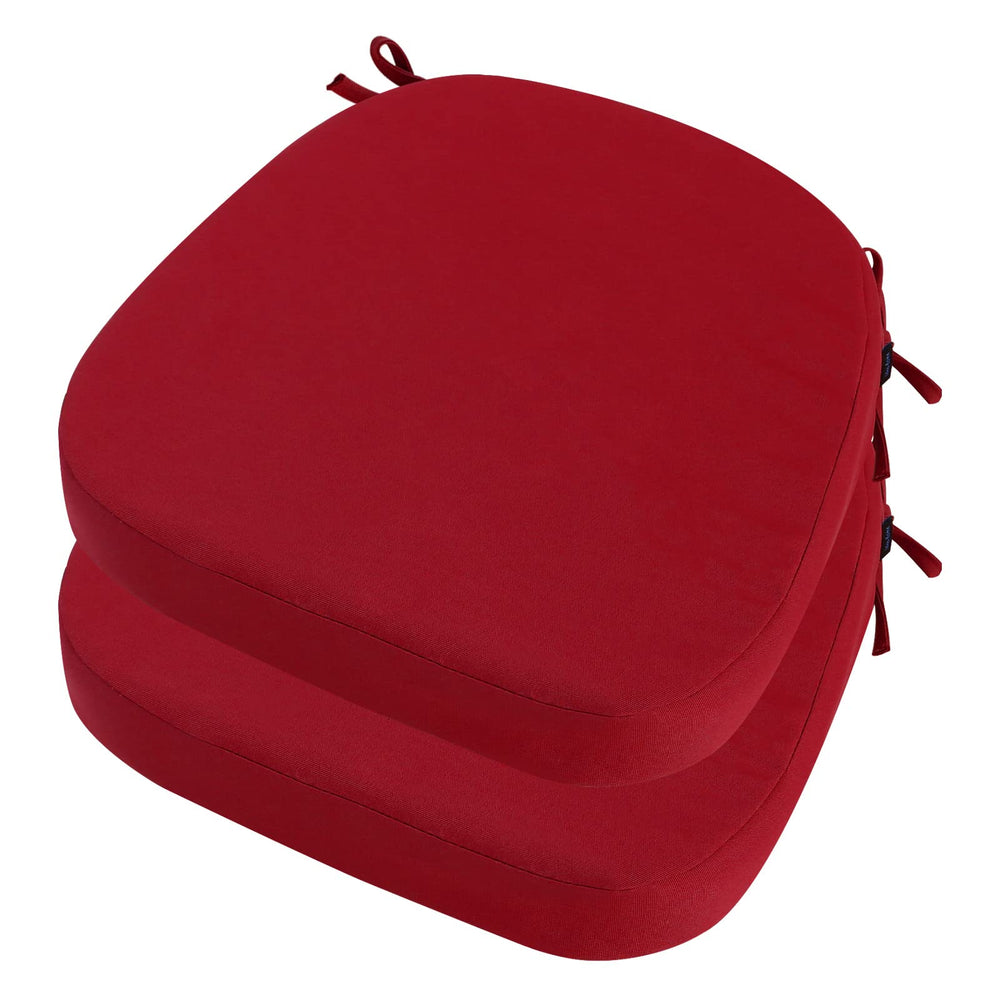 idee-home Outdoor Chair Cushion Set of 2, Red front view