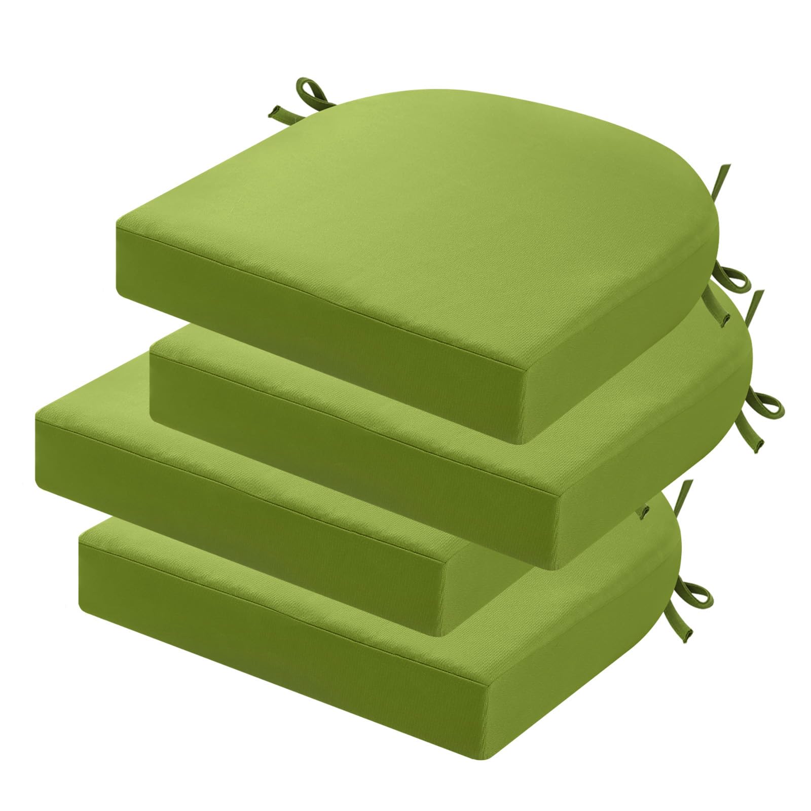 idee-home outdoor chair cushion set of 4 in green