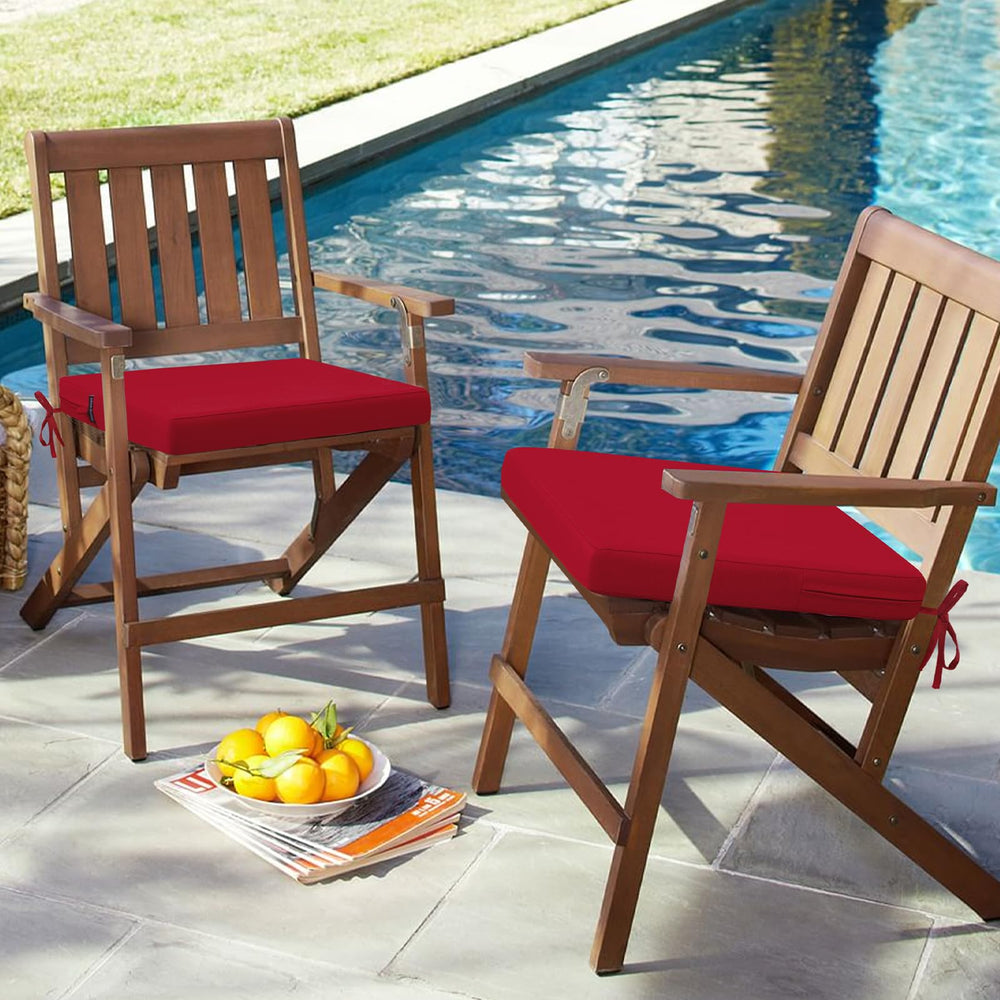 idee-home outdoor chair cushion set of 4 with ties attached