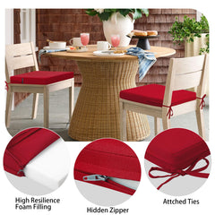idee-home outdoor chair cushion with memory foam, side view