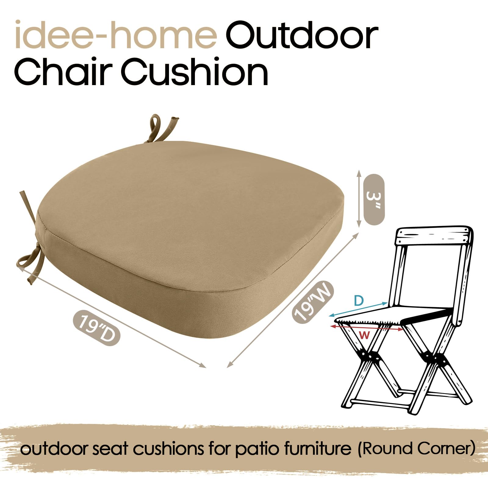 idee-home Outdoor Chair Cushions displaying vibrant colours