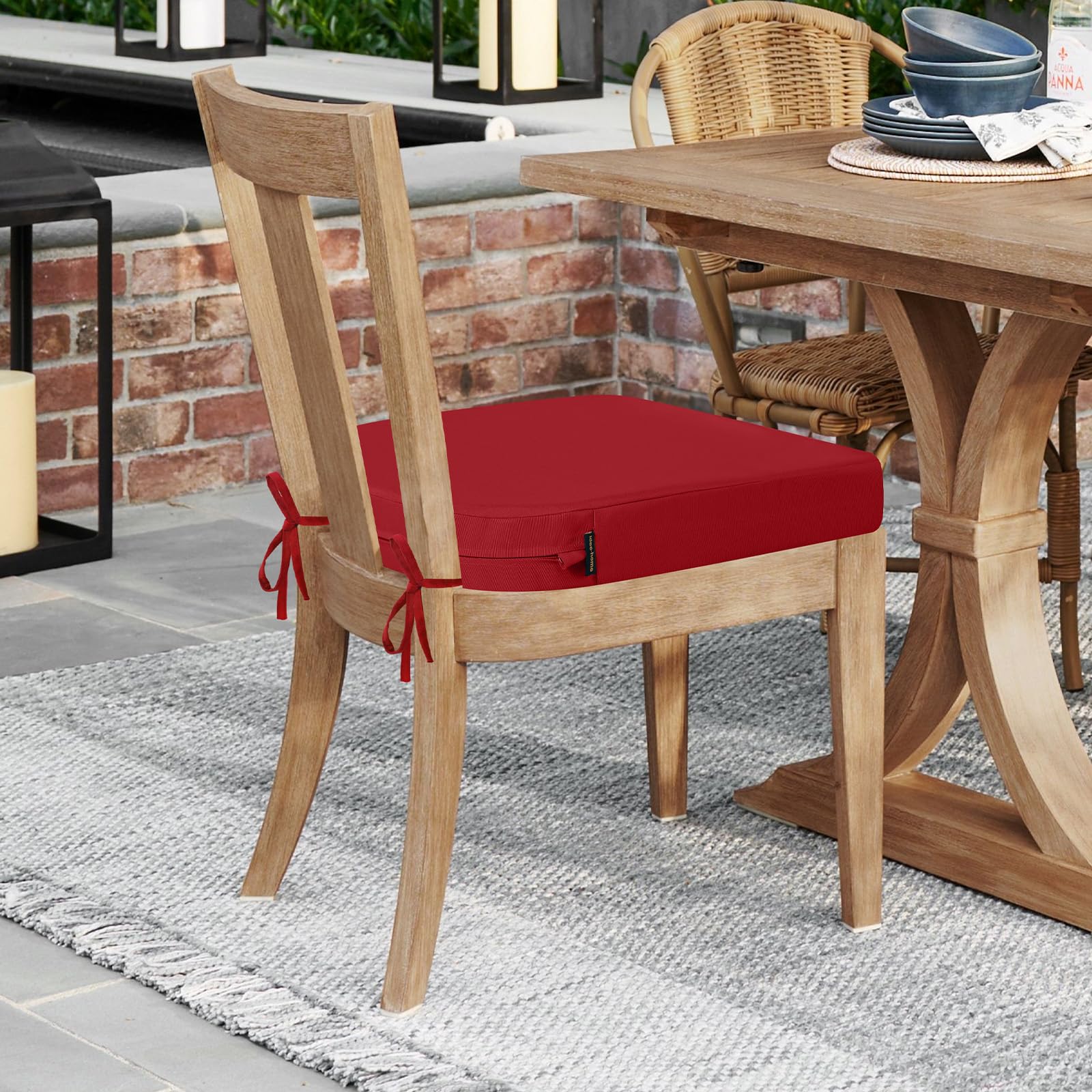 idee-home outdoor chair cushions on a patio chair