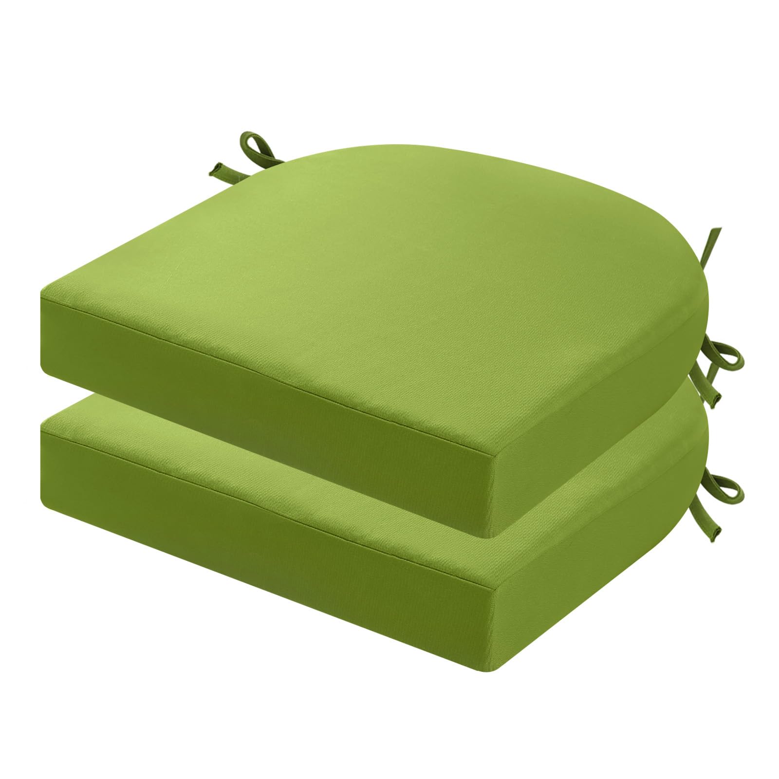 idee-home outdoor chair cushions set of 2 green front view