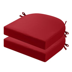 idee-home Outdoor Chair Cushions Set of 2, Lipstick Red front view