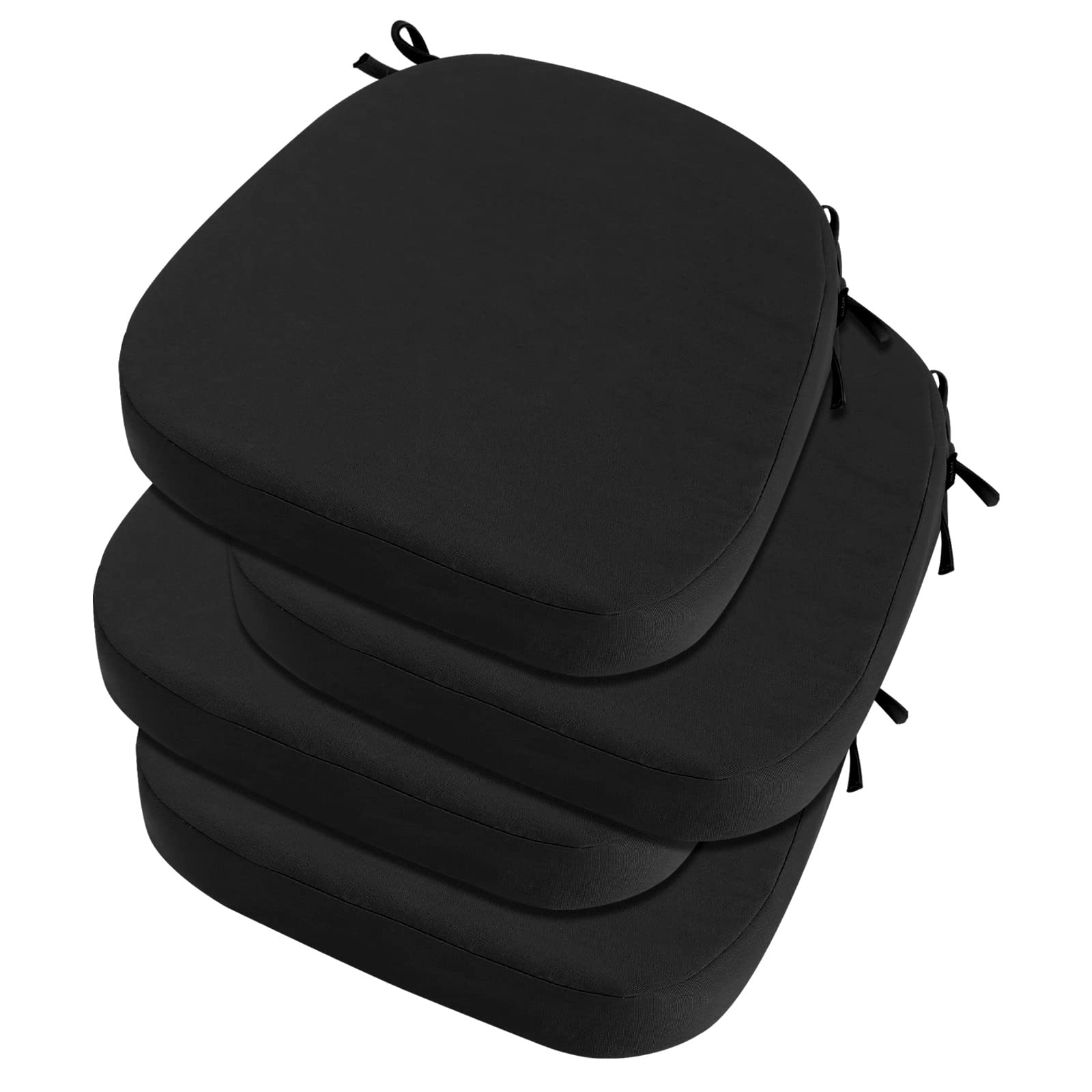 idee-home Outdoor Chair Cushions Set of 4, black color front view