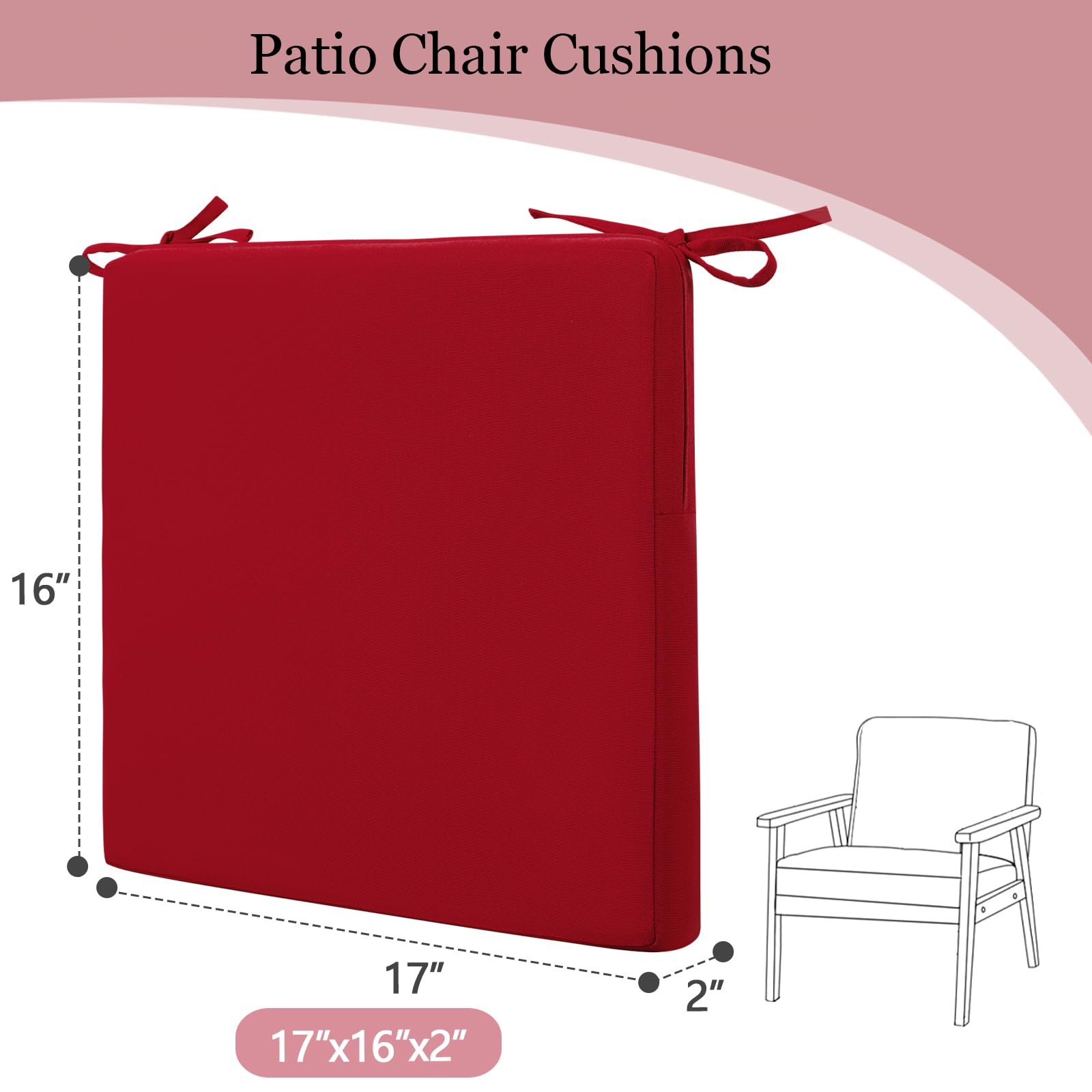 idee-home outdoor chair cushions stacked for display