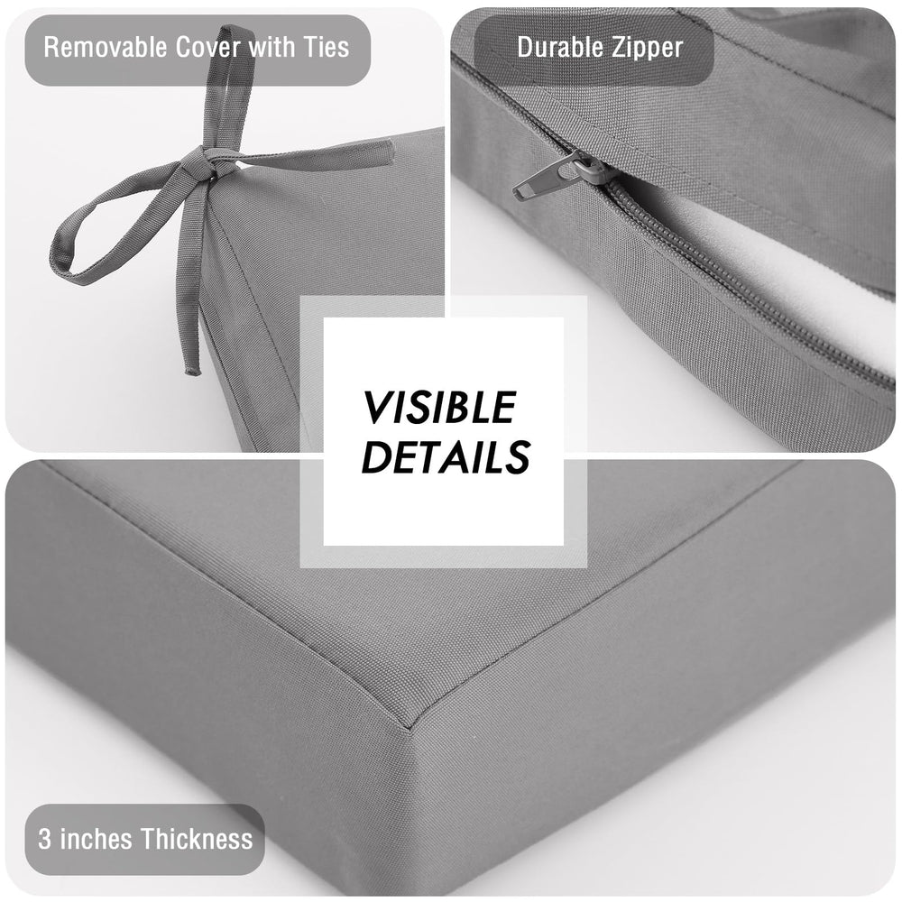 ideehome Outdoor Bench Cushion Waterproof close-up of fabric