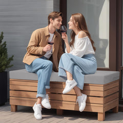 ideehome Outdoor Bench Cushion Waterproof side view