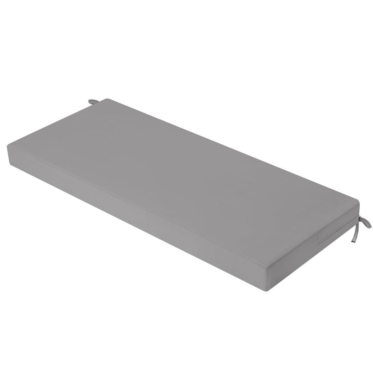 ideehome Outdoor Bench Cushion Waterproof Silver Grey front view