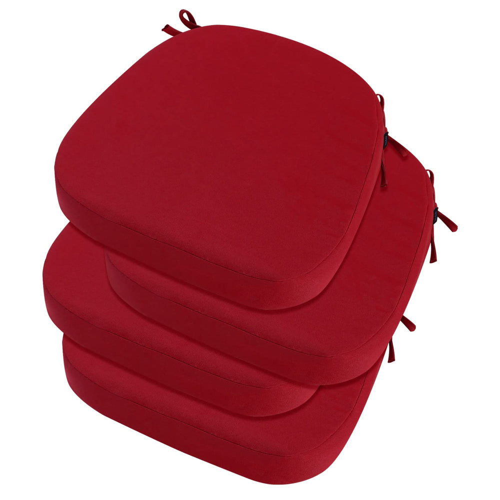 ideehome outdoor chair cushion set of 4 in red, front view