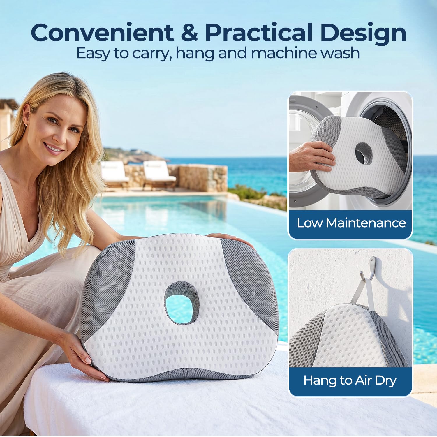 Idle Hippo Hot Tub support Seat, hanging for drying