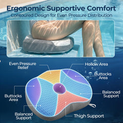 Idle Hippo Hot Tub support Seat with suction cups attached in a hot tub