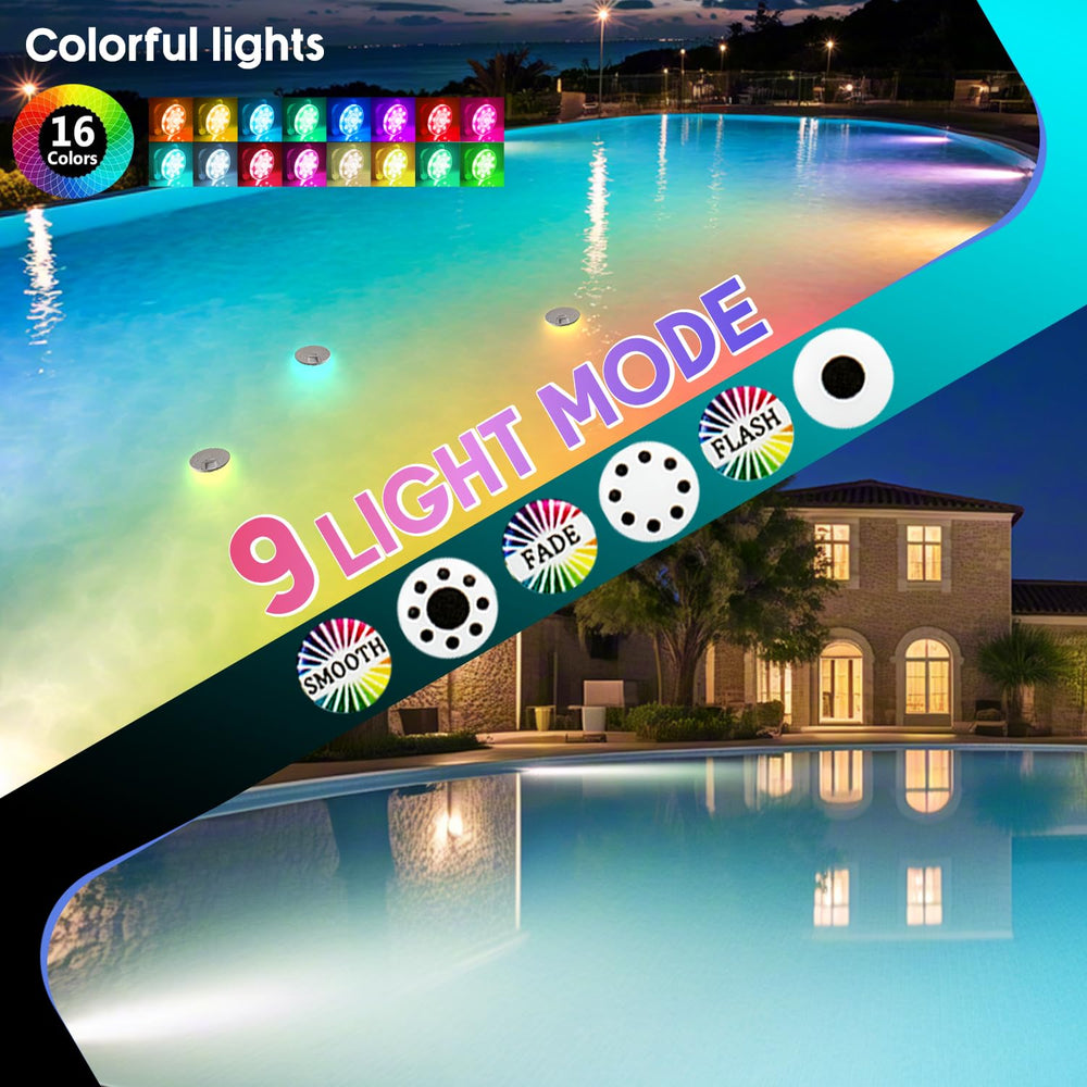 idyl light pool lights with charging Type-C cable