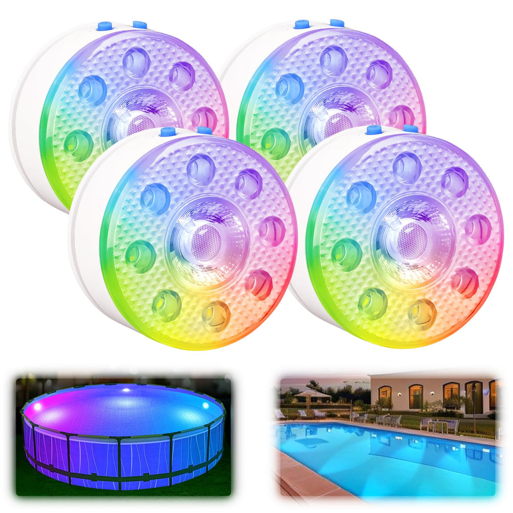 idyl light underwater pool lights 4 pack with remote control